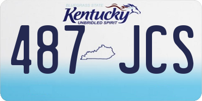 KY license plate 487JCS