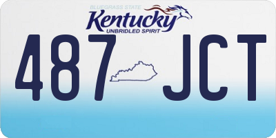 KY license plate 487JCT