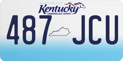 KY license plate 487JCU