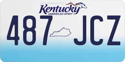 KY license plate 487JCZ