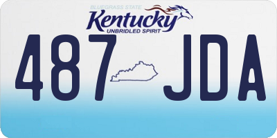 KY license plate 487JDA