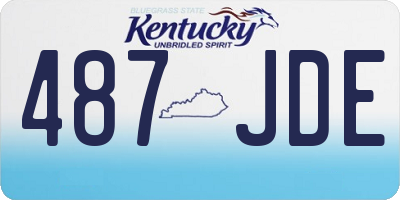KY license plate 487JDE