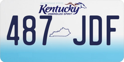 KY license plate 487JDF