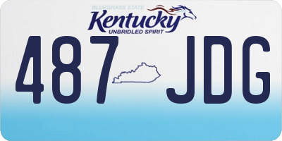 KY license plate 487JDG