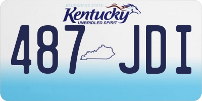 KY license plate 487JDI