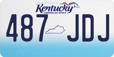 KY license plate 487JDJ