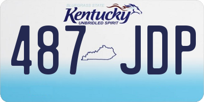 KY license plate 487JDP