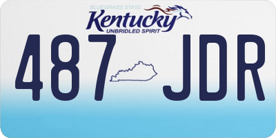KY license plate 487JDR