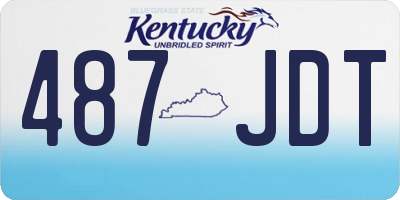 KY license plate 487JDT