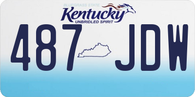 KY license plate 487JDW