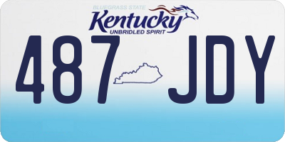 KY license plate 487JDY
