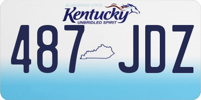 KY license plate 487JDZ