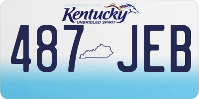KY license plate 487JEB