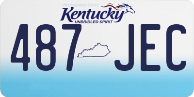KY license plate 487JEC