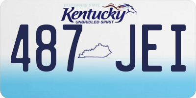 KY license plate 487JEI