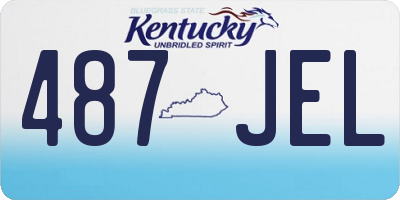 KY license plate 487JEL