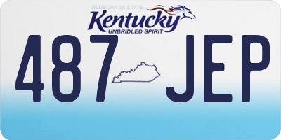 KY license plate 487JEP
