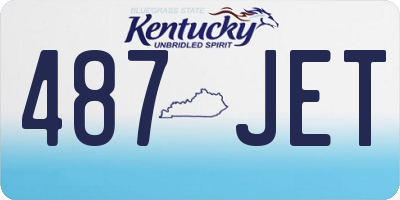 KY license plate 487JET