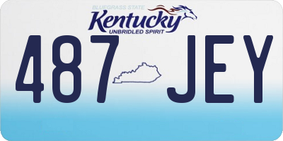 KY license plate 487JEY