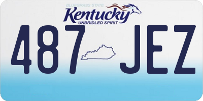 KY license plate 487JEZ