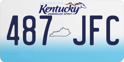 KY license plate 487JFC
