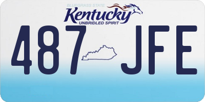 KY license plate 487JFE
