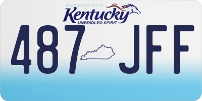 KY license plate 487JFF