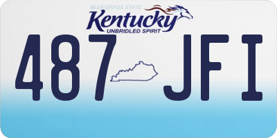 KY license plate 487JFI