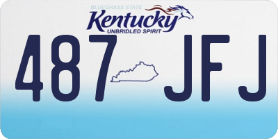 KY license plate 487JFJ
