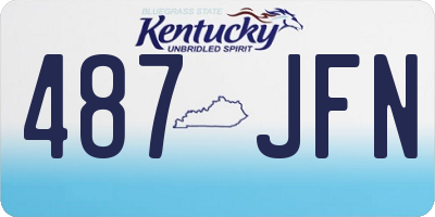 KY license plate 487JFN