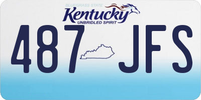 KY license plate 487JFS