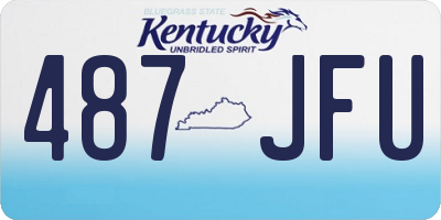 KY license plate 487JFU