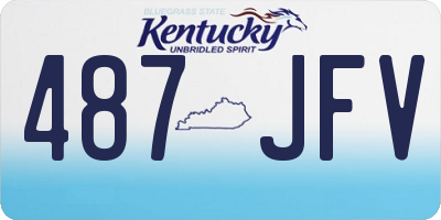 KY license plate 487JFV