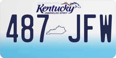 KY license plate 487JFW