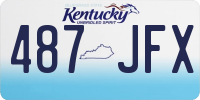 KY license plate 487JFX