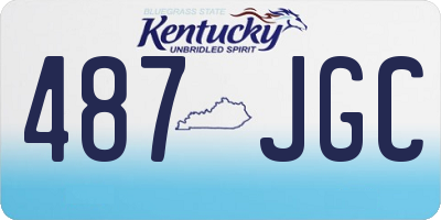 KY license plate 487JGC