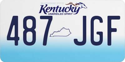 KY license plate 487JGF