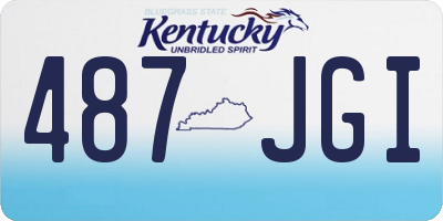 KY license plate 487JGI