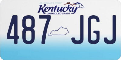 KY license plate 487JGJ