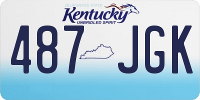 KY license plate 487JGK