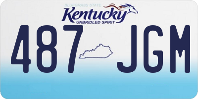 KY license plate 487JGM