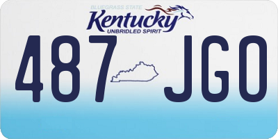 KY license plate 487JGO
