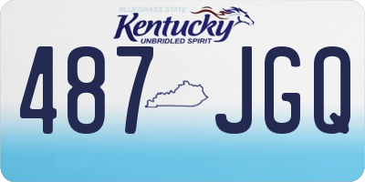 KY license plate 487JGQ