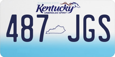 KY license plate 487JGS