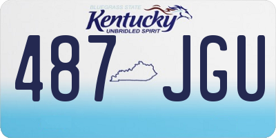 KY license plate 487JGU