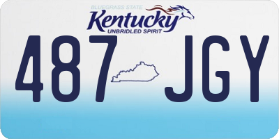 KY license plate 487JGY