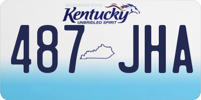 KY license plate 487JHA