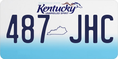 KY license plate 487JHC