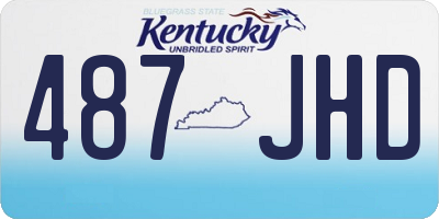 KY license plate 487JHD