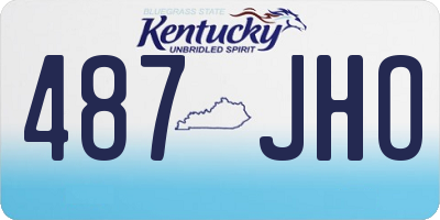 KY license plate 487JHO